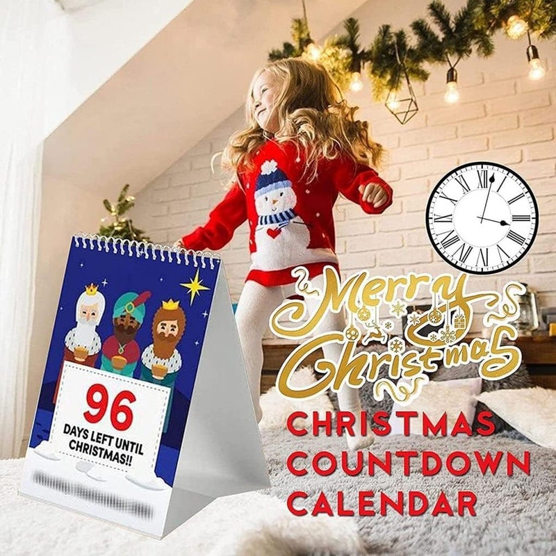 woobles Xmas Decor, 100 Day Christmas Countdown Calendar 2022 Get excited for Christmas,Fidget Advent Calendar 2022 Christmas Countdown Calendar 100Days, Christmas Decorations - Image 5
